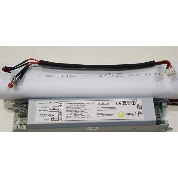 Adaptor AC DC  Power Supply Adapter Oscled NiCD battery powerpack 3000mAH for TL LED dan LED Bulb 