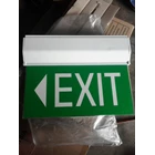 Lampu Emergency EXIT Semi Surface Double Exit Sign White VES 335/STS 2
