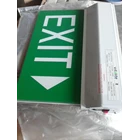 Lampu Emergency EXIT Semi Surface Double Exit Sign White VES 335/STS 3