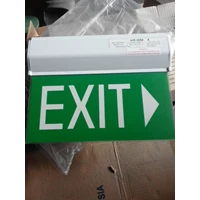 Lampu Emergency EXIT Semi Surface Double Exit Sign White VES 335/STS