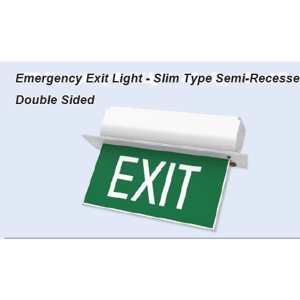 Emergency EXIT lights SEMI RECESSED DOUBLE EXIT SIGN - ES 335 / STAR